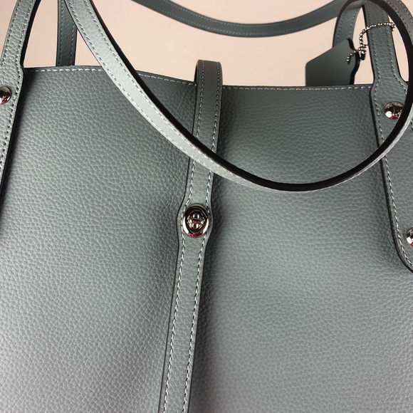 Coach Polished Pebbled Leather Market Tote Bag NWT - Picture 7 of 9